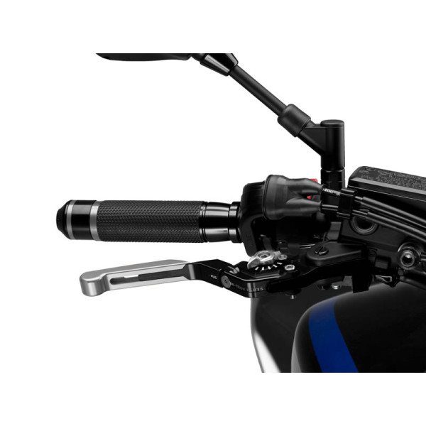 Puig Extendable Folding V3 Brake (Silver Extender With Blue Selector) Silver